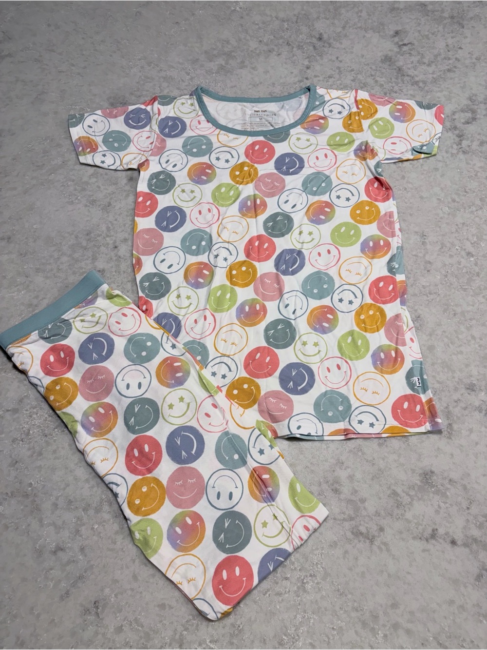 Little Sleepies Smiley Face Bamboo Two-Piece Pajama Set - Size 16